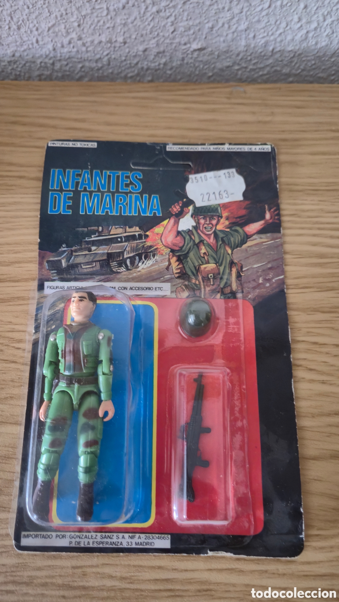 Figuras de acci&oacute;n: Figura en blister Bootleg tipo Gijoe Commando. A&ntilde;os 80-90 Infantes de marina