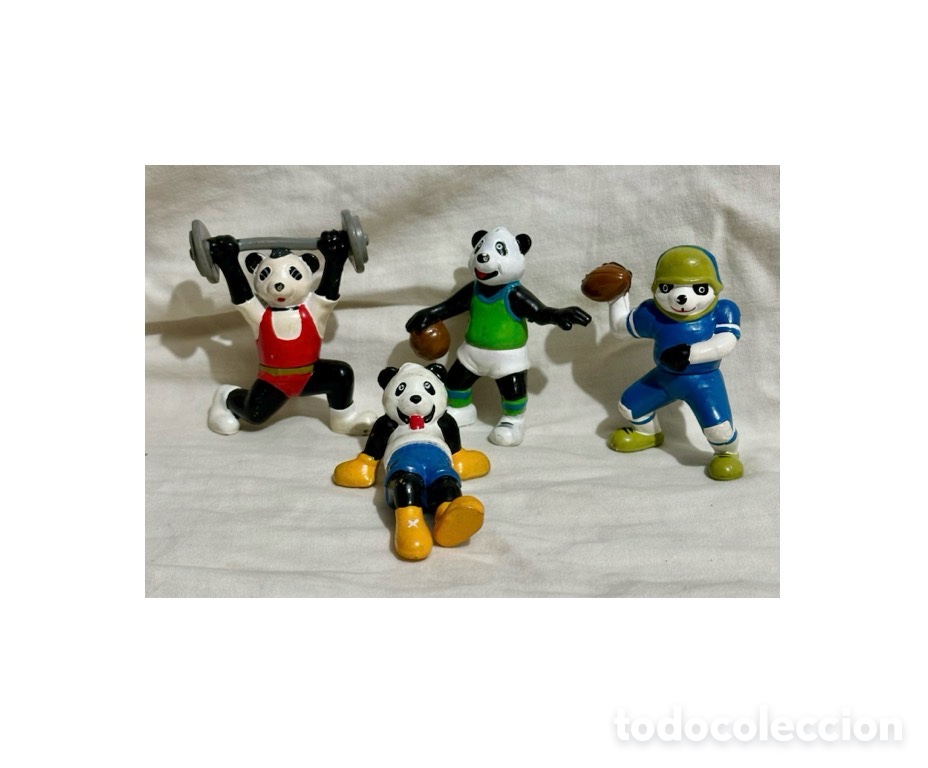 Figuras de acci&oacute;n: Olimpiadas de 1992, osos panda promocionales de PVC de El Pozo