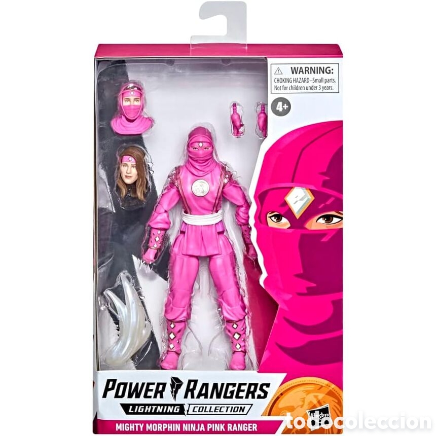 Figuras de acci&oacute;n: Figura Mighty Morphin Ninja Pink Ranger Lightning Collection Power Rangers 15cm