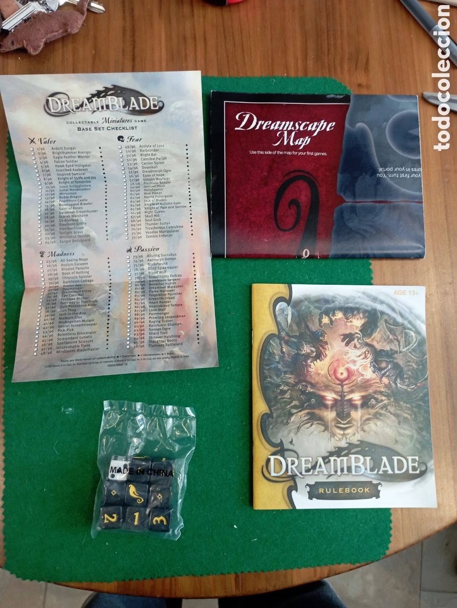 Figuras de acci&oacute;n: mapa_tablero, dados, manuel etc de Dreamblade.