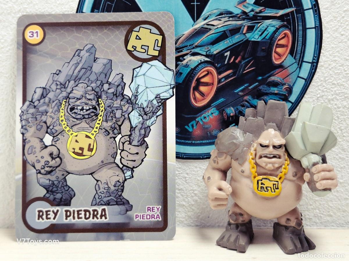 Figuras de acci&oacute;n: Carta + Figura Rey Piedra 5,5cm Actimel Danone Panini