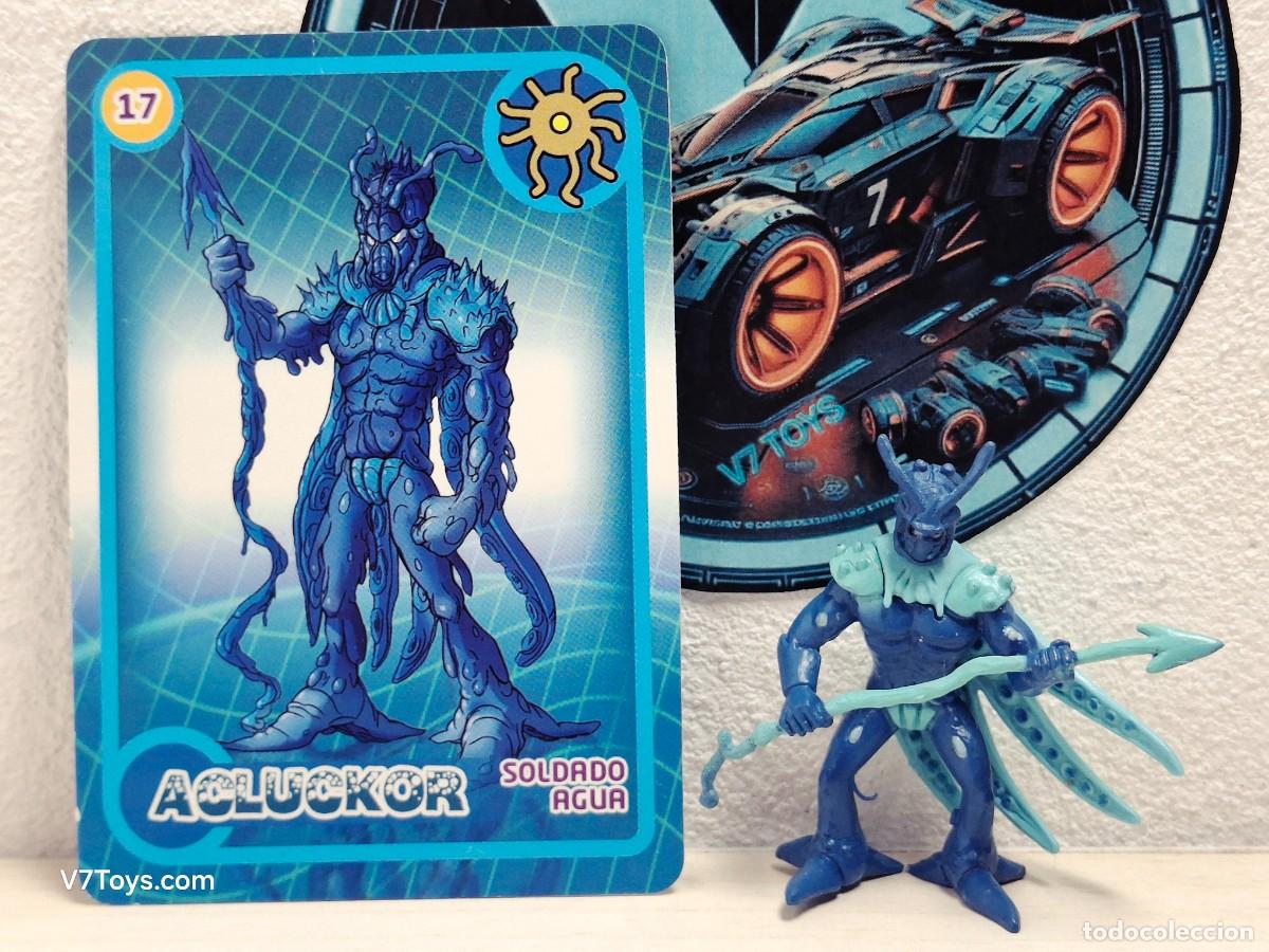 Figuras de acci&oacute;n: Carta + Figura Acluckor Soldado Agua 4,5cm Actimel Danone Panini