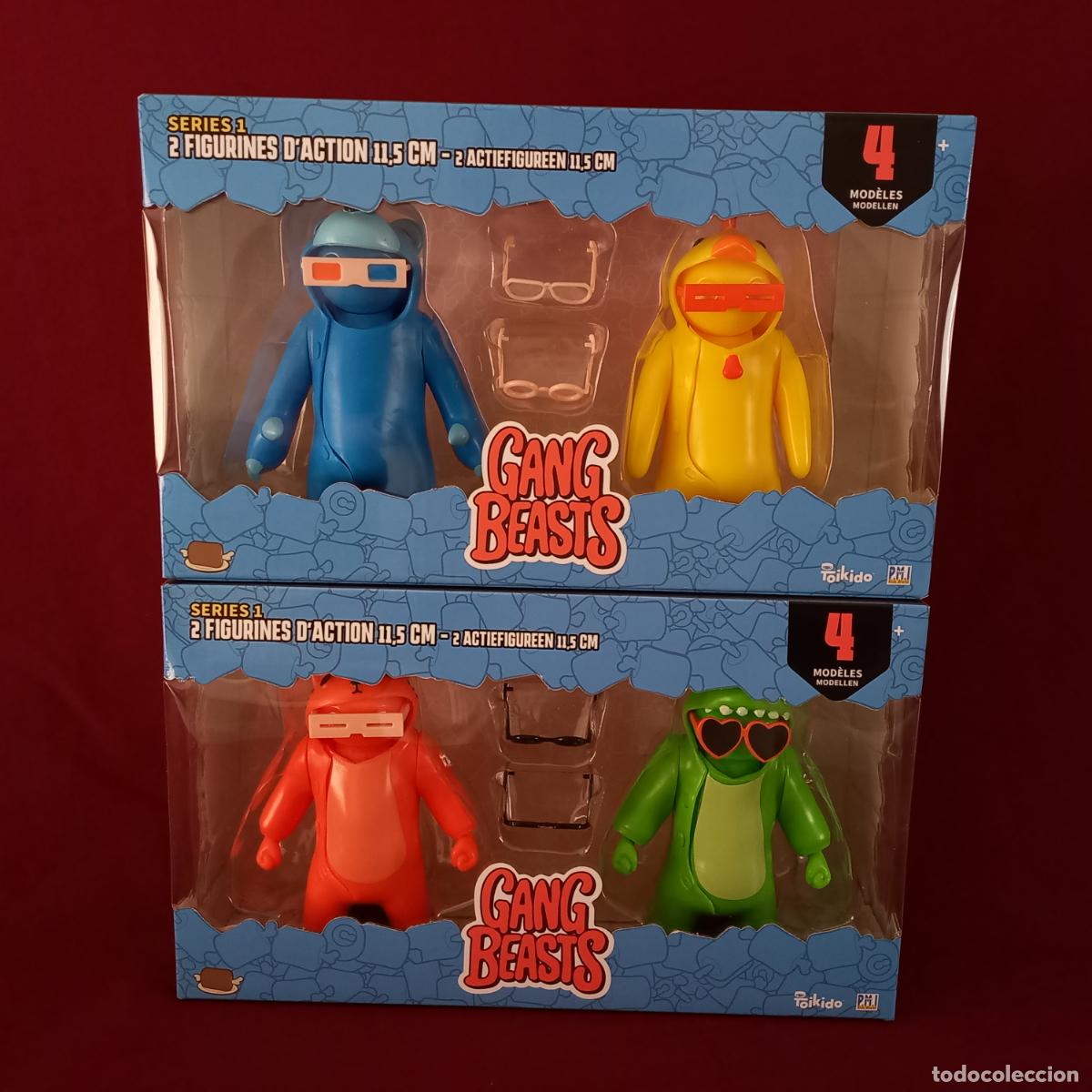 Figuras de acci&oacute;n: GANG BEASTS, colecci&oacute;n completa de 4 figuras. TOIKIDO. 11,5 cm aprox