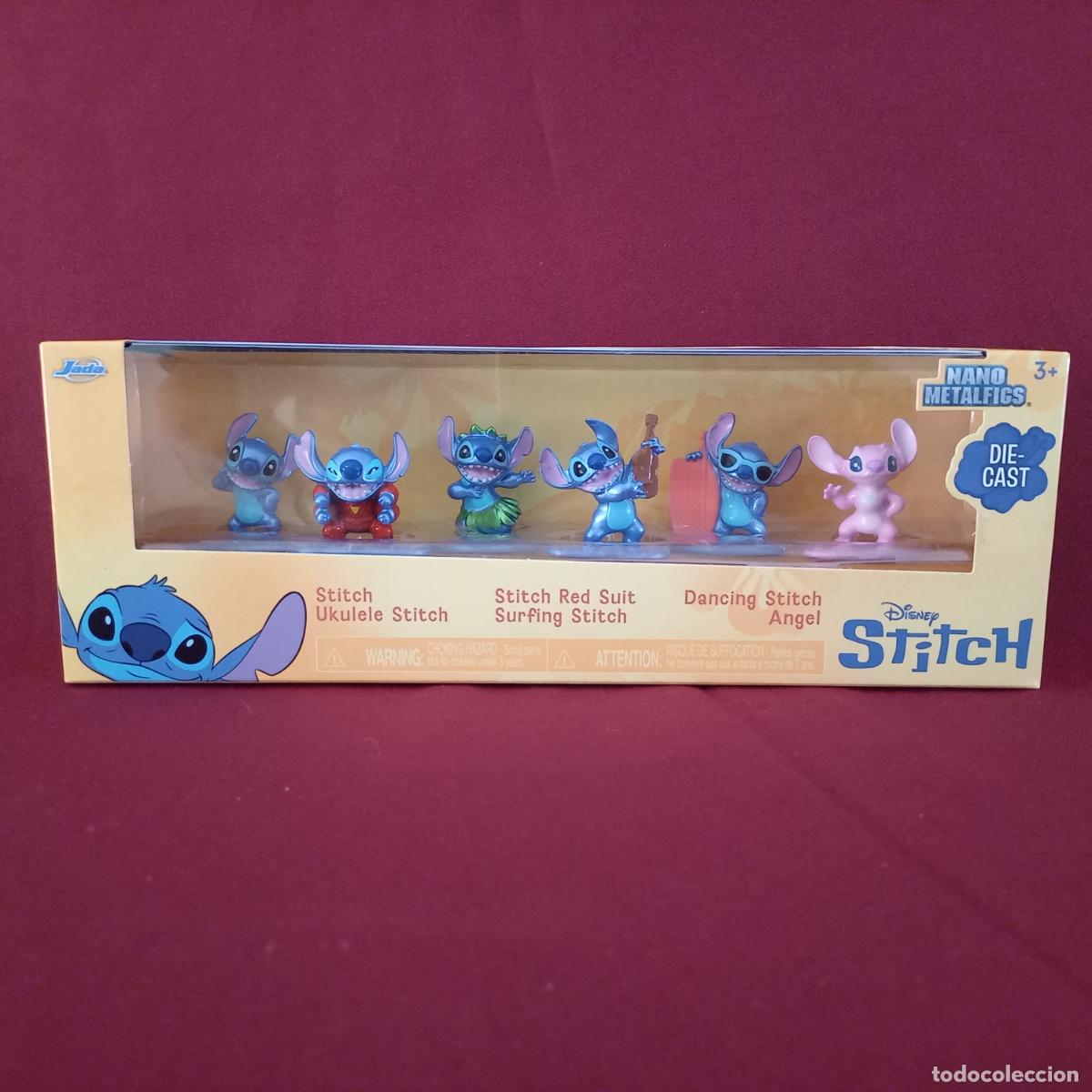 Figuras de acci&oacute;n: Caja de 6 NANO METALFIGS de STITCH (Disney). fabricados por JADA, aproximadamente 4 cm.