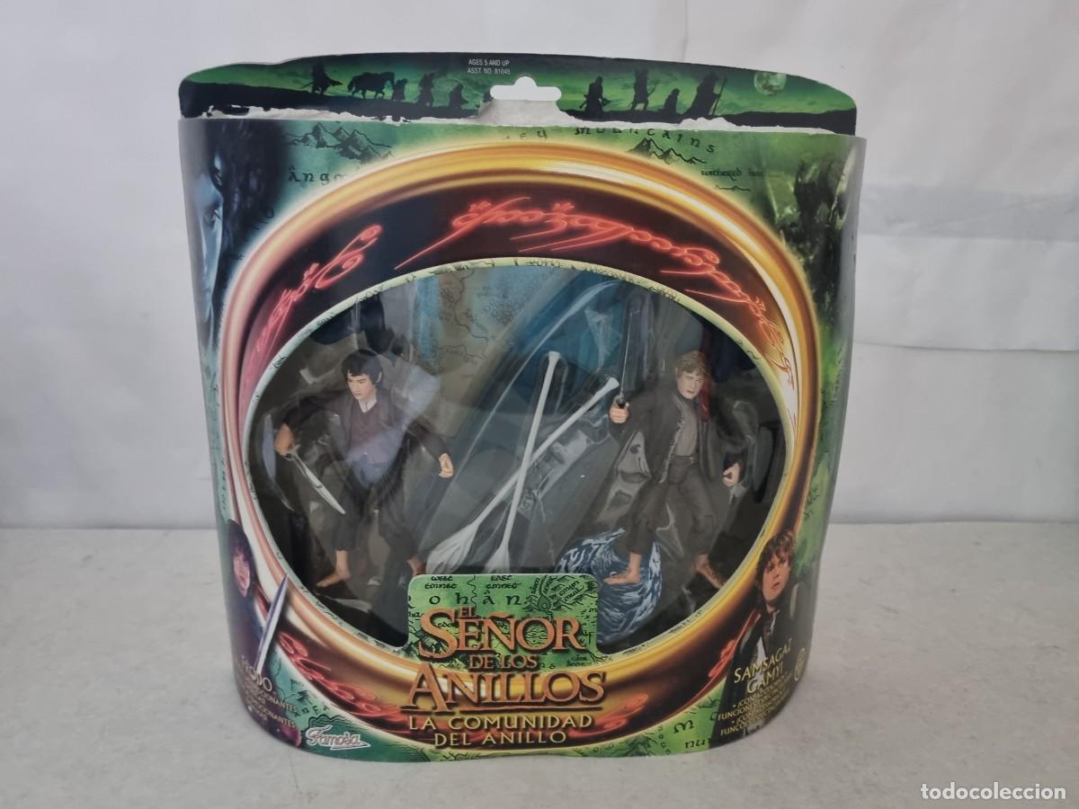 Figuras de acci&oacute;n: Blister El Se&ntilde;or de los anillos La comunidad del anillo figuras Frodo y Samsagaz Gamyi de toy biz