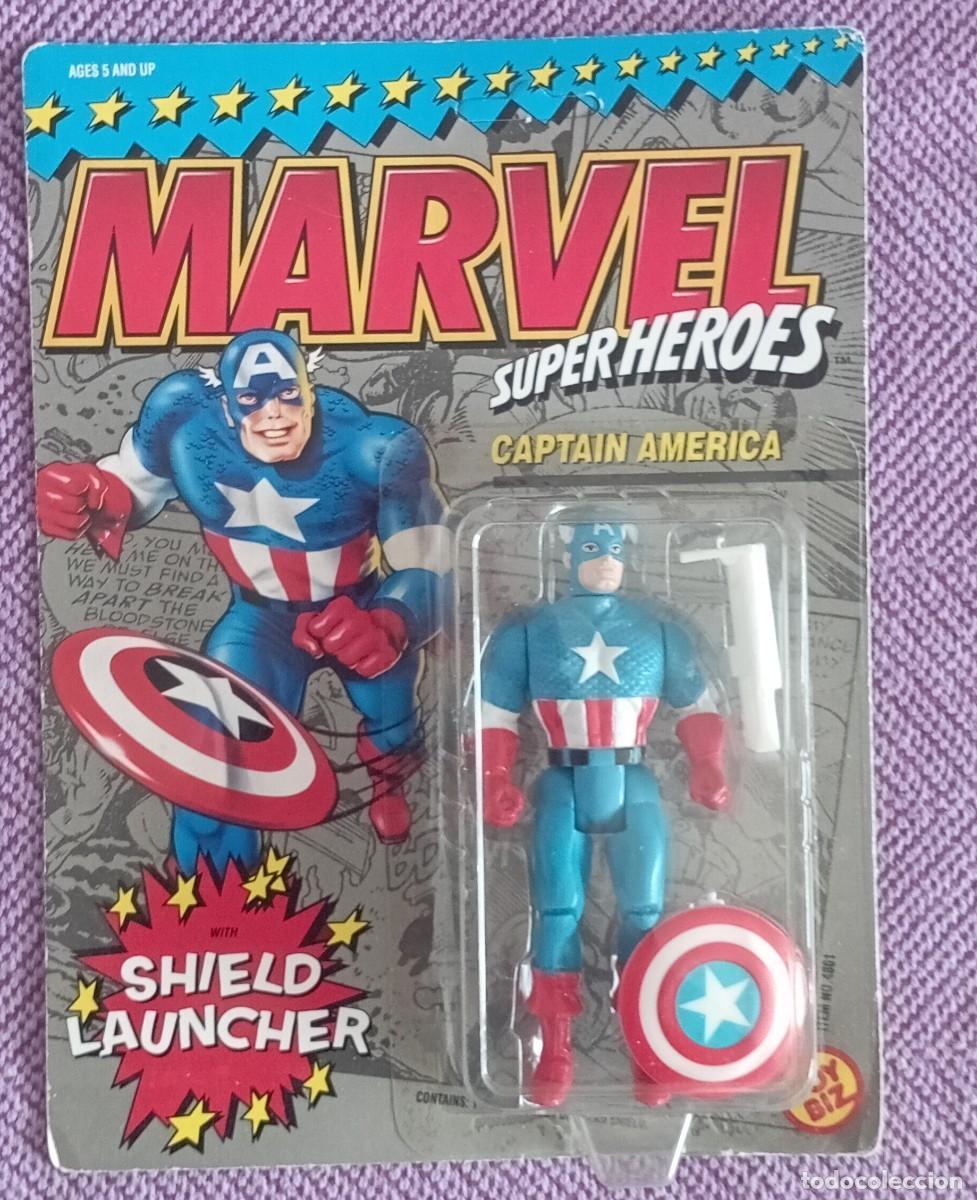 Actionfiguren: Figura acci&oacute;n del Capitan Am&eacute;rica de Marvel en blister.