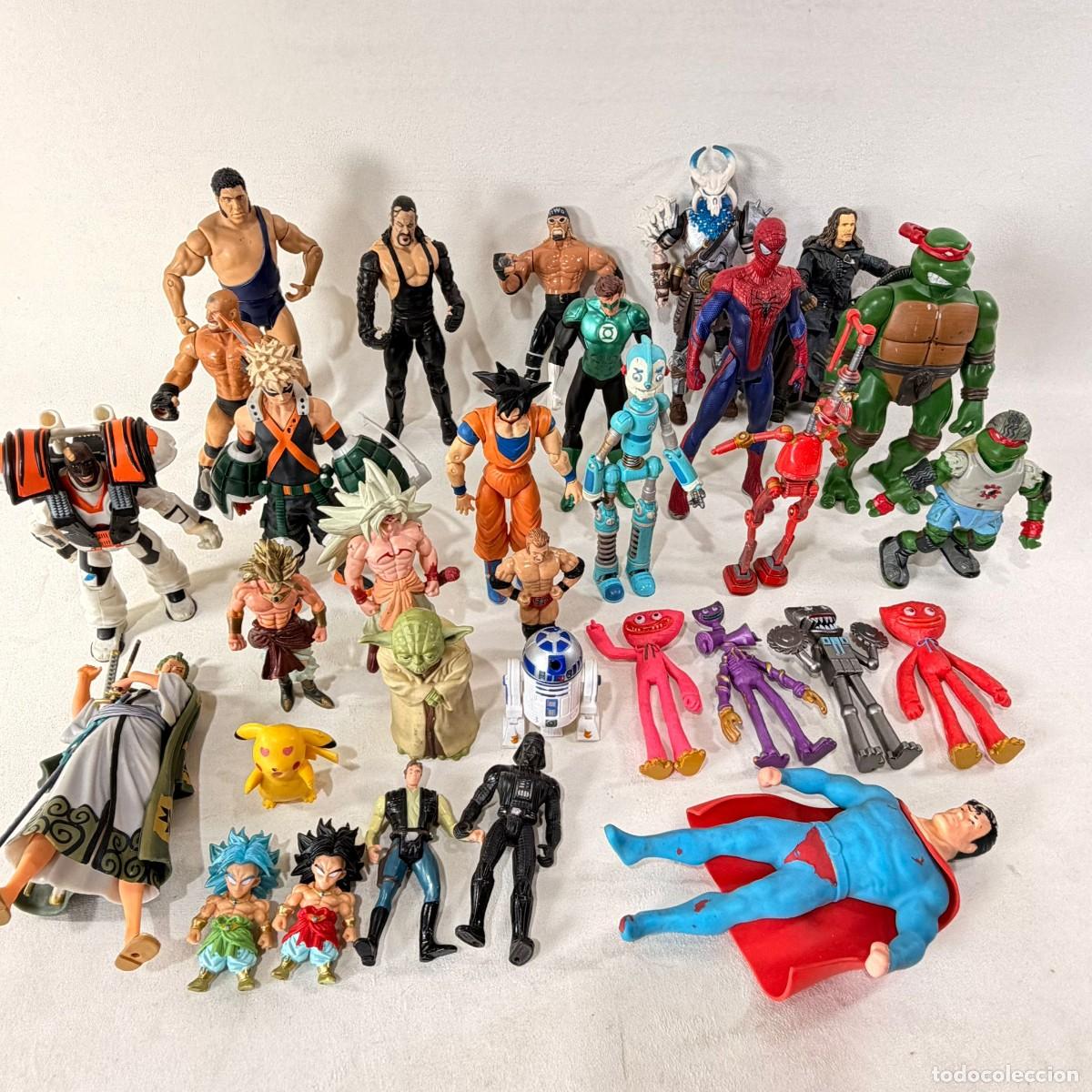 Figuras de acci&oacute;n: LOTE 30 FIGURAS DE ACCI&Oacute;N - WWE + DC + MARVEL + TORTUGAS NINJA + ANIME + STAR WARS + DRAGON BALL