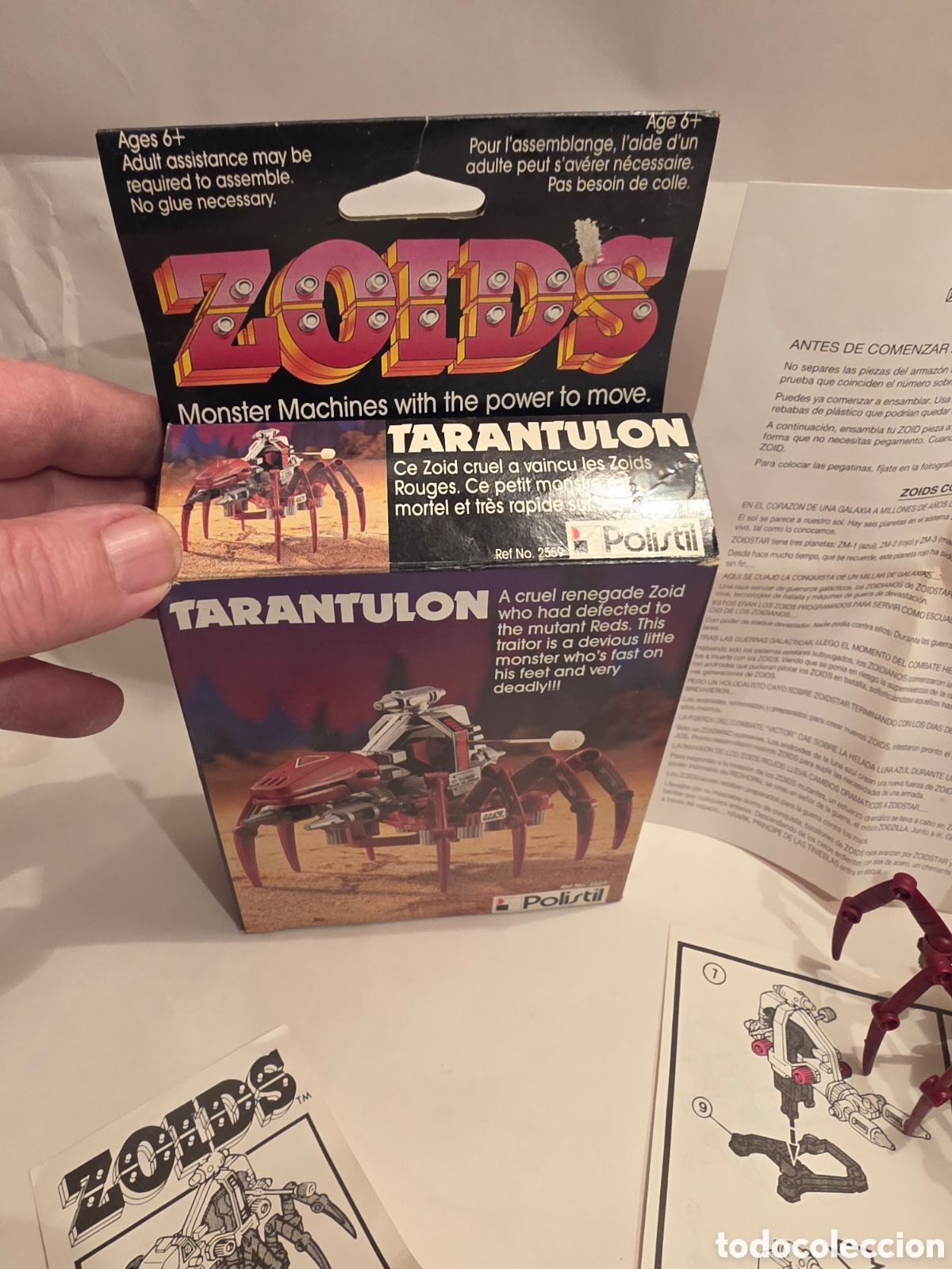 Figuras de acci&oacute;n: ZOIDS. TARANTULON. POLISTIL. JUGUETE MECANICO COMPLETO. A&Ntilde;OS 80. REF. 2559.