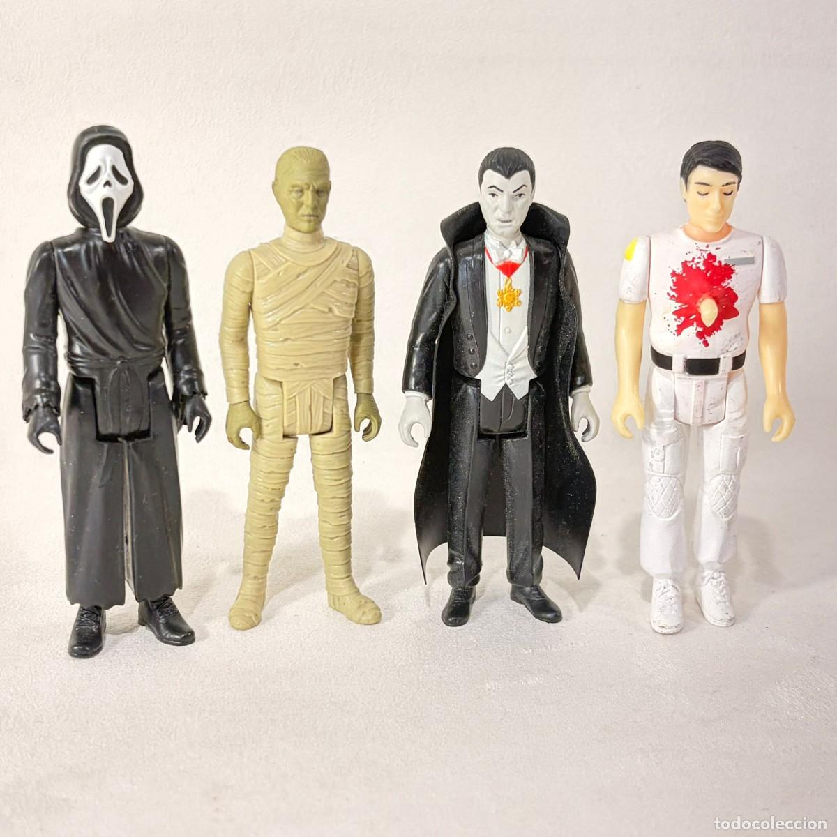 Figuras de acci&oacute;n: LOTE FIGURAS MONSTERS - DR&Aacute;CULA + MOMIA + KANE + SCREAM - 10 CM - A&Ntilde;O 2014