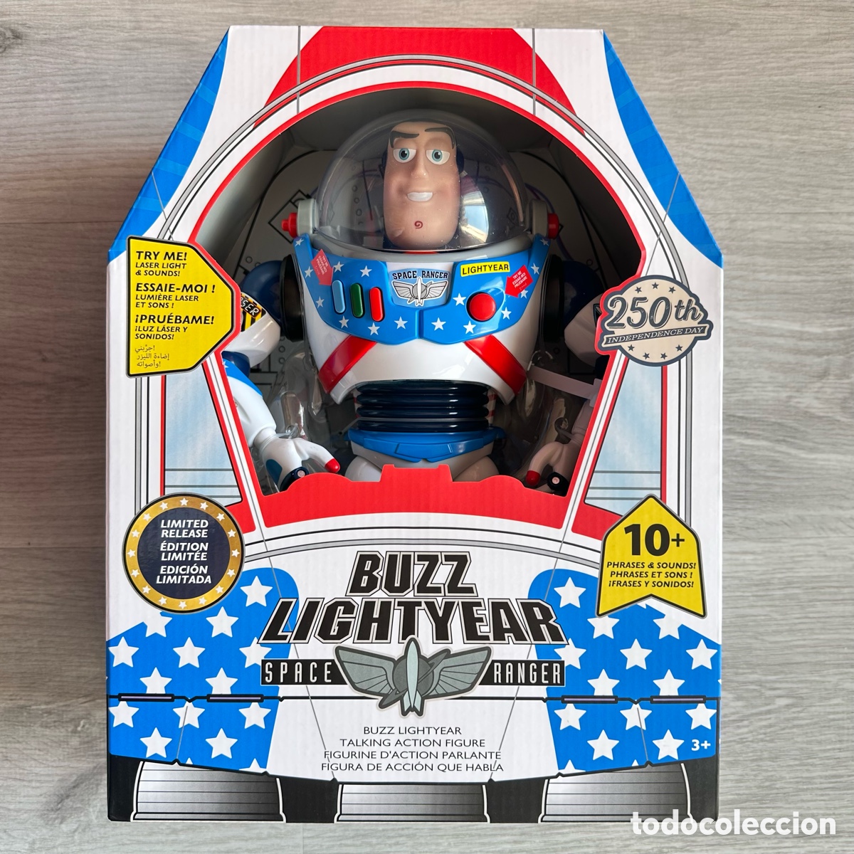 Figuras de acci&oacute;n: Buzz Lightyear, edici&oacute;n Limitada, Toy Story, 250.&ordm;&nbsp;aniversario D&iacute;a de la Independencia.