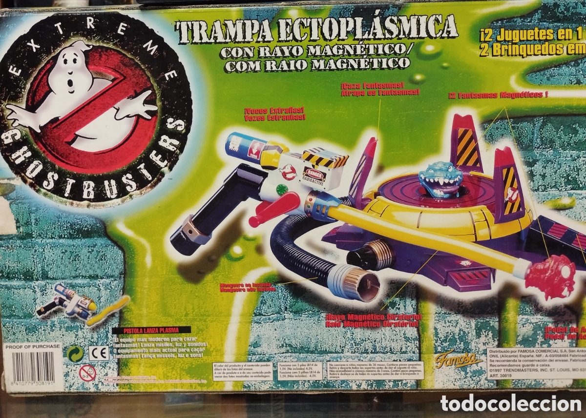 Figuras de acci&oacute;n: Cazafantasmas de Famosa, modelo Trampa Ectopl&aacute;smica. Famosa a&ntilde;os 90