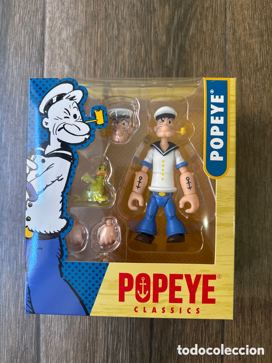 Figuras de acci&oacute;n: Figura Popeye Camisa Blanca Primera Aparici&oacute;n 95 Aniversario