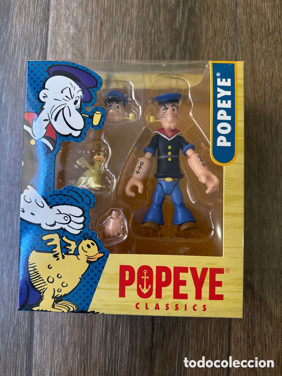 Figuras de acci&oacute;n: Figura Popeye Camisa Negra Primera Aparici&oacute;n 95 Aniversario