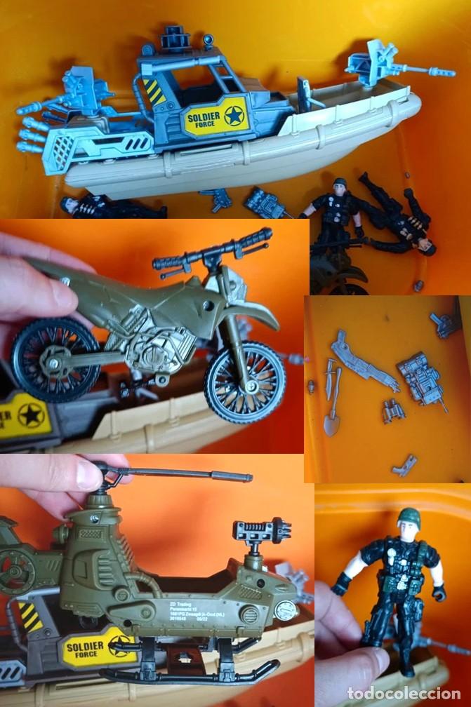 Figuras de acci&oacute;n: Lote de 3 veh&iacute;culos y 3 figuras militares Soldier Force, de Chap Mei