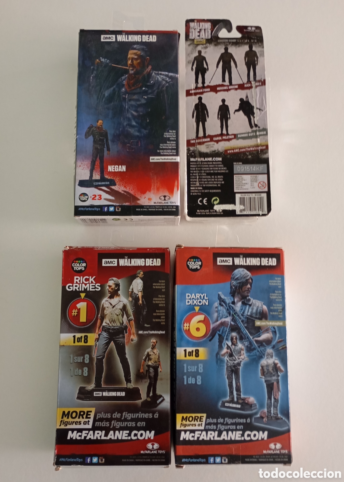 Figuras de acci&oacute;n: The Walking Dead cajas vac&iacute;as Figuras McFarlane Toys Rick Grimes Daryl Dixon Negan Michonne # zombie