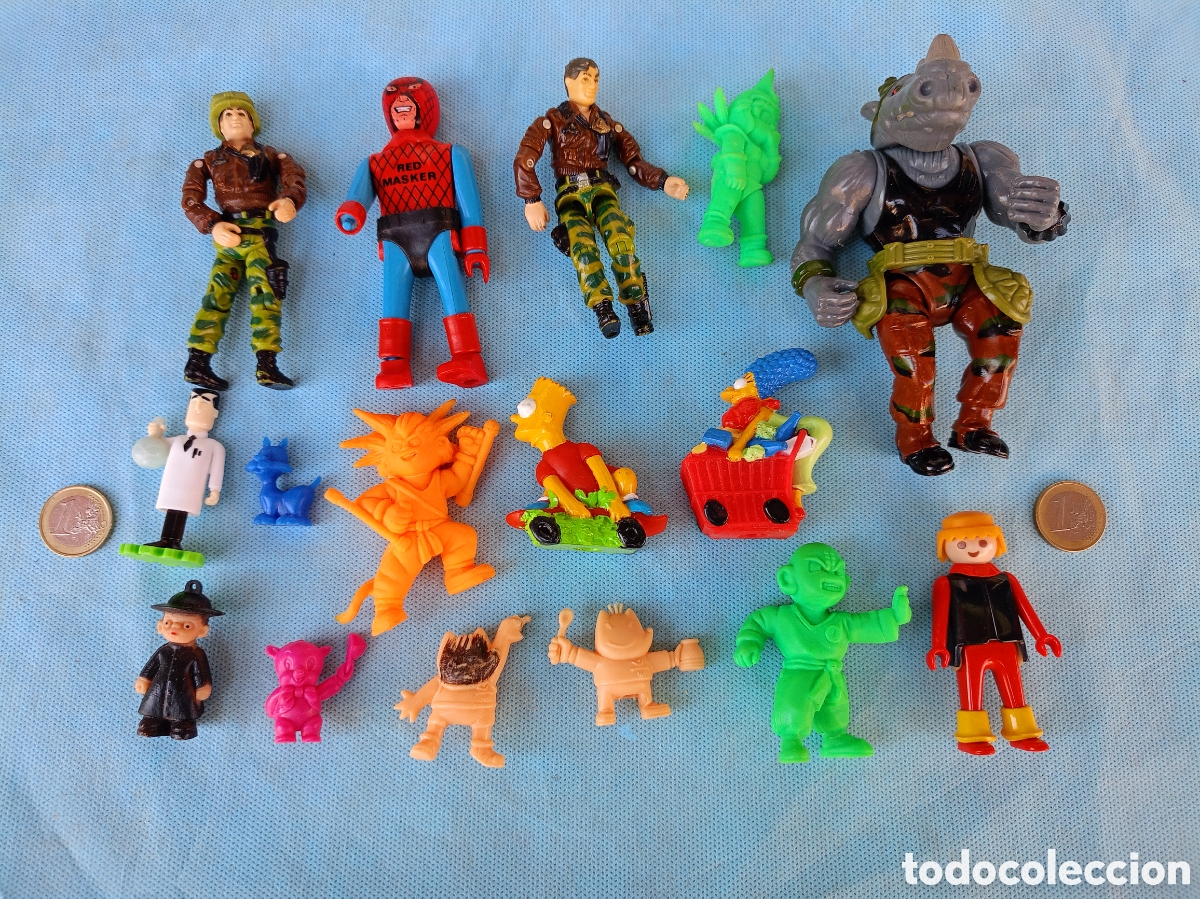 Figuras de acci&oacute;n: LOTE DE 16 MU&Ntilde;ECOS FIGURAS ACCI&Oacute;N PL&Aacute;STICO GOMA