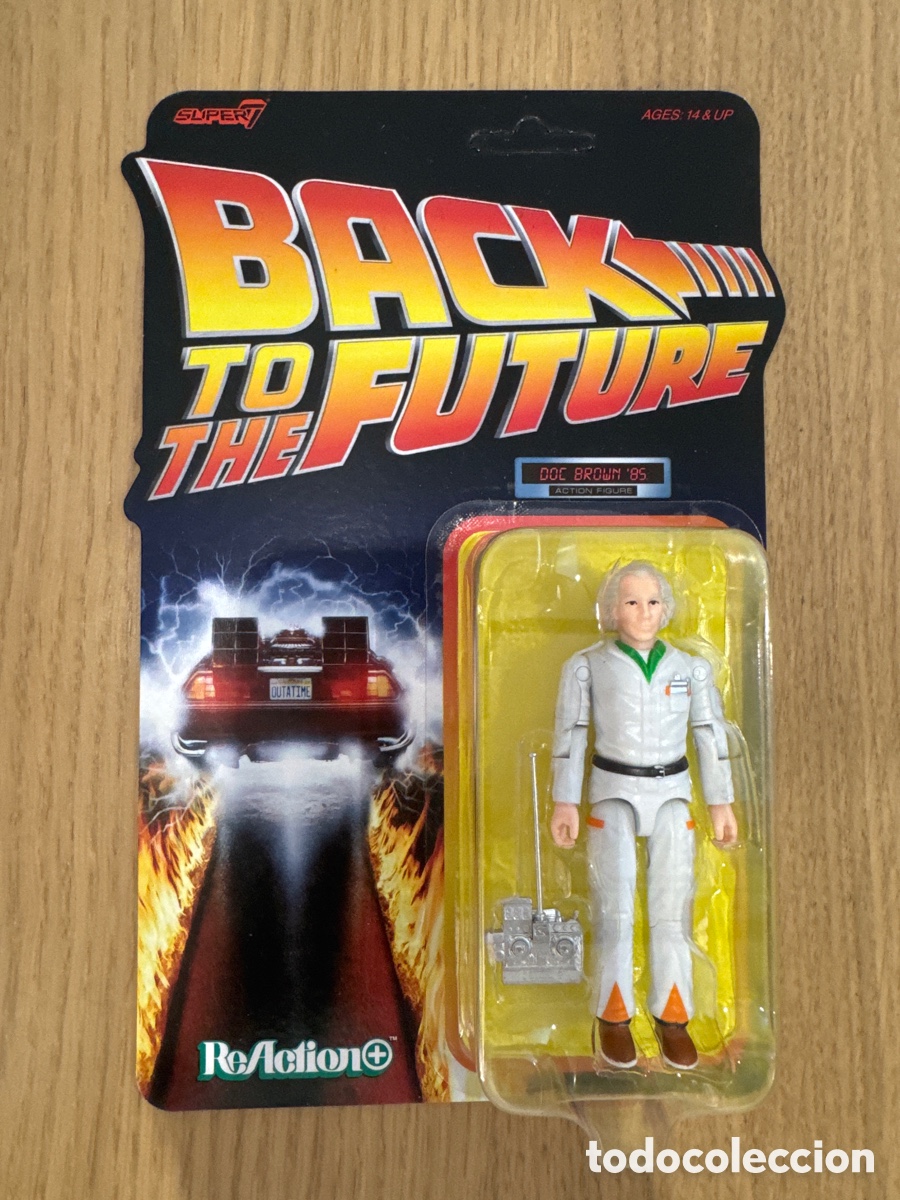 Figuras de acci&oacute;n: Figura Doc Brown 85 Regreso Al Futuro ReAction+ Super7