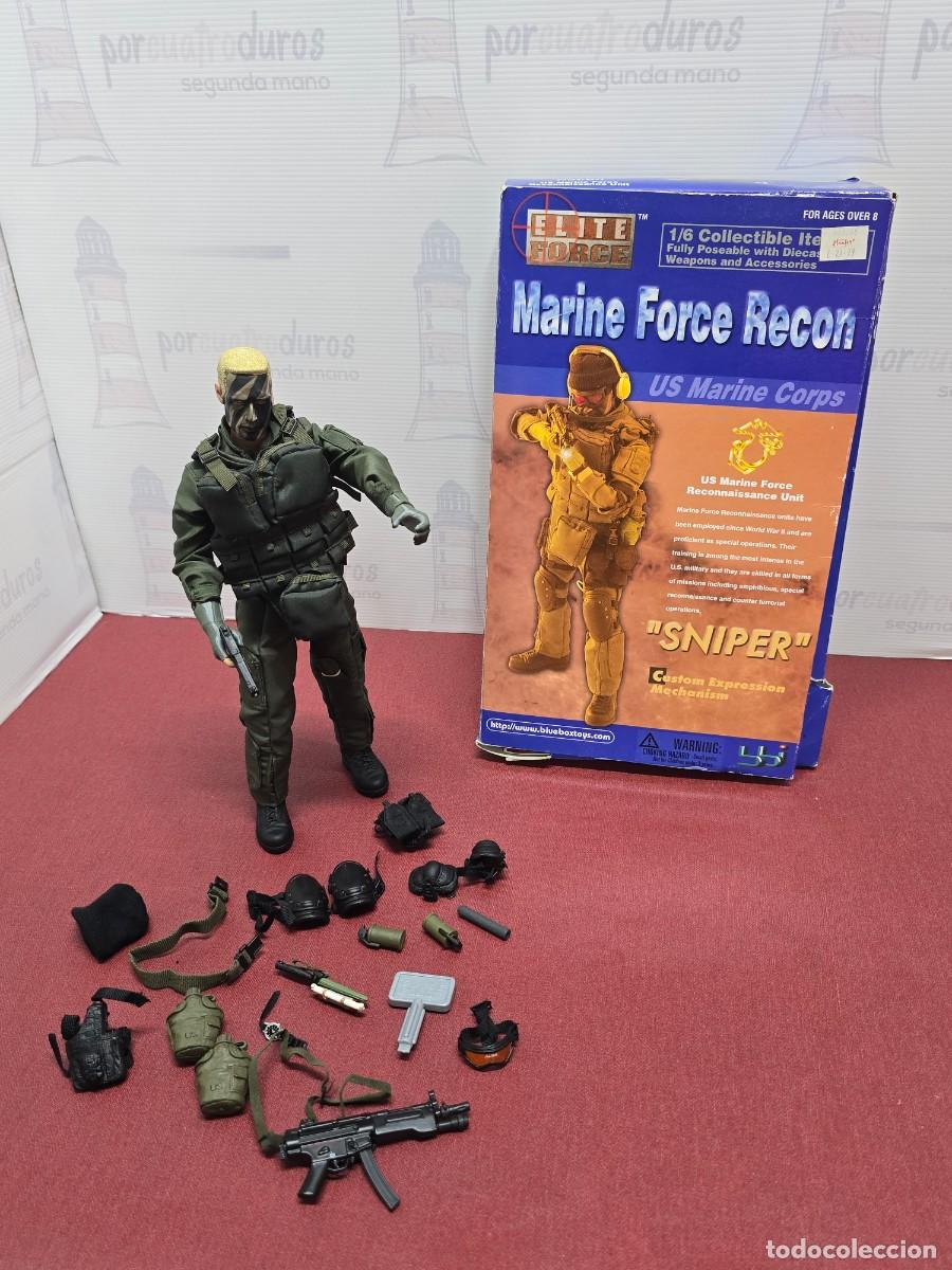 Figuras de acci&oacute;n: Elite Force - Marine Force Recon (US Marine Corps) Sniper. 1/6 Bluebox