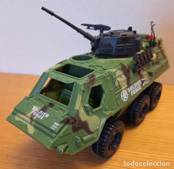 Figuras de acci&oacute;n: Veh&iacute;culo blindado verde Special Forces de Chap Mei, a&ntilde;os 90, escala G.I. Joe