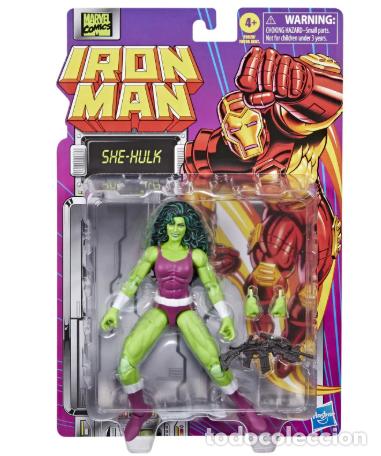 Figuras de acci&oacute;n: Figura Marvel Legends She Hulk Retro Collection Iron Man