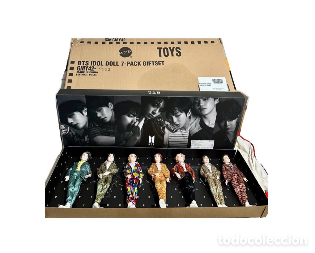 Figuras de acci&oacute;n: BTS oficial Idol Doll 7-Pack Giftset de Mattel. Caja y shipping box originales tambi&eacute;n.