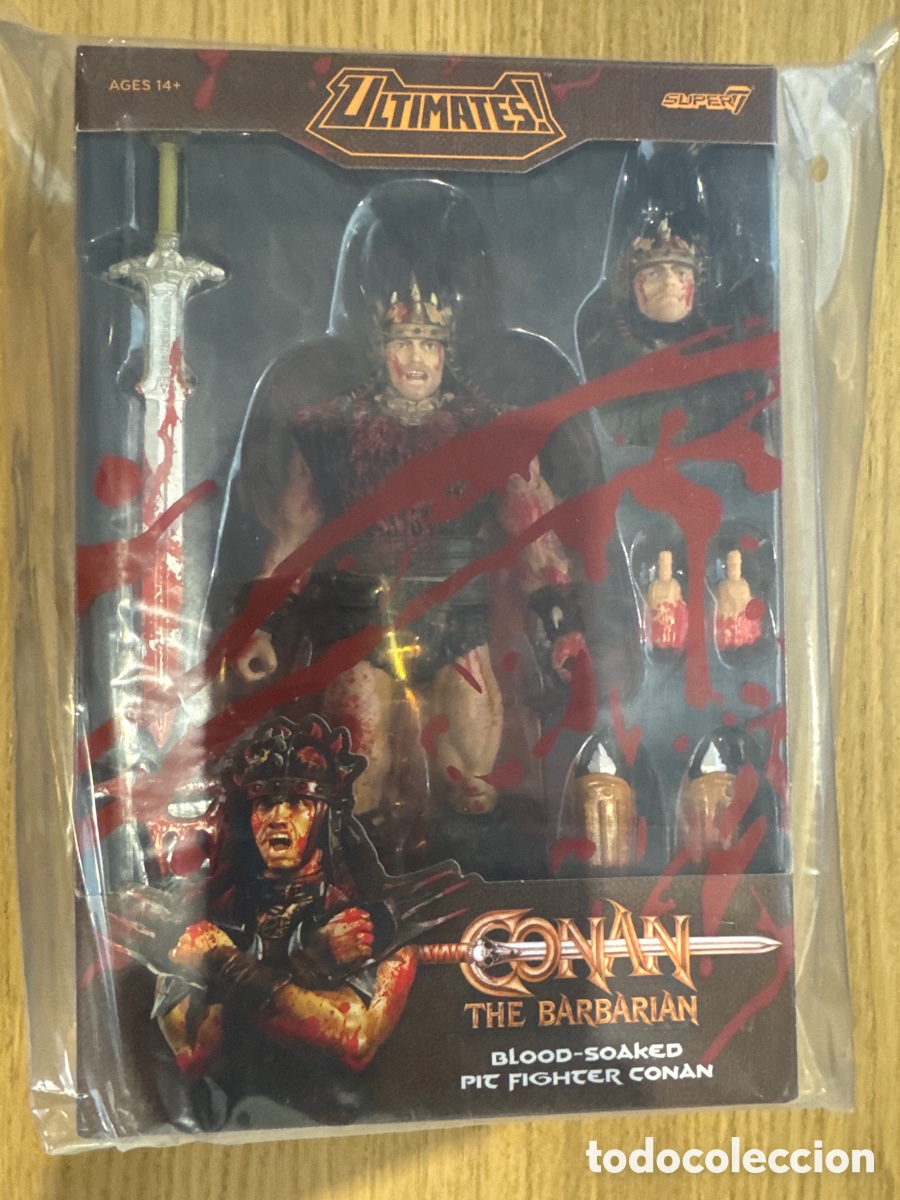 Figuras de acci&oacute;n: Figura Blood Soaked Pit Fighter Conan El B&aacute;rbaro Ultimates Super7