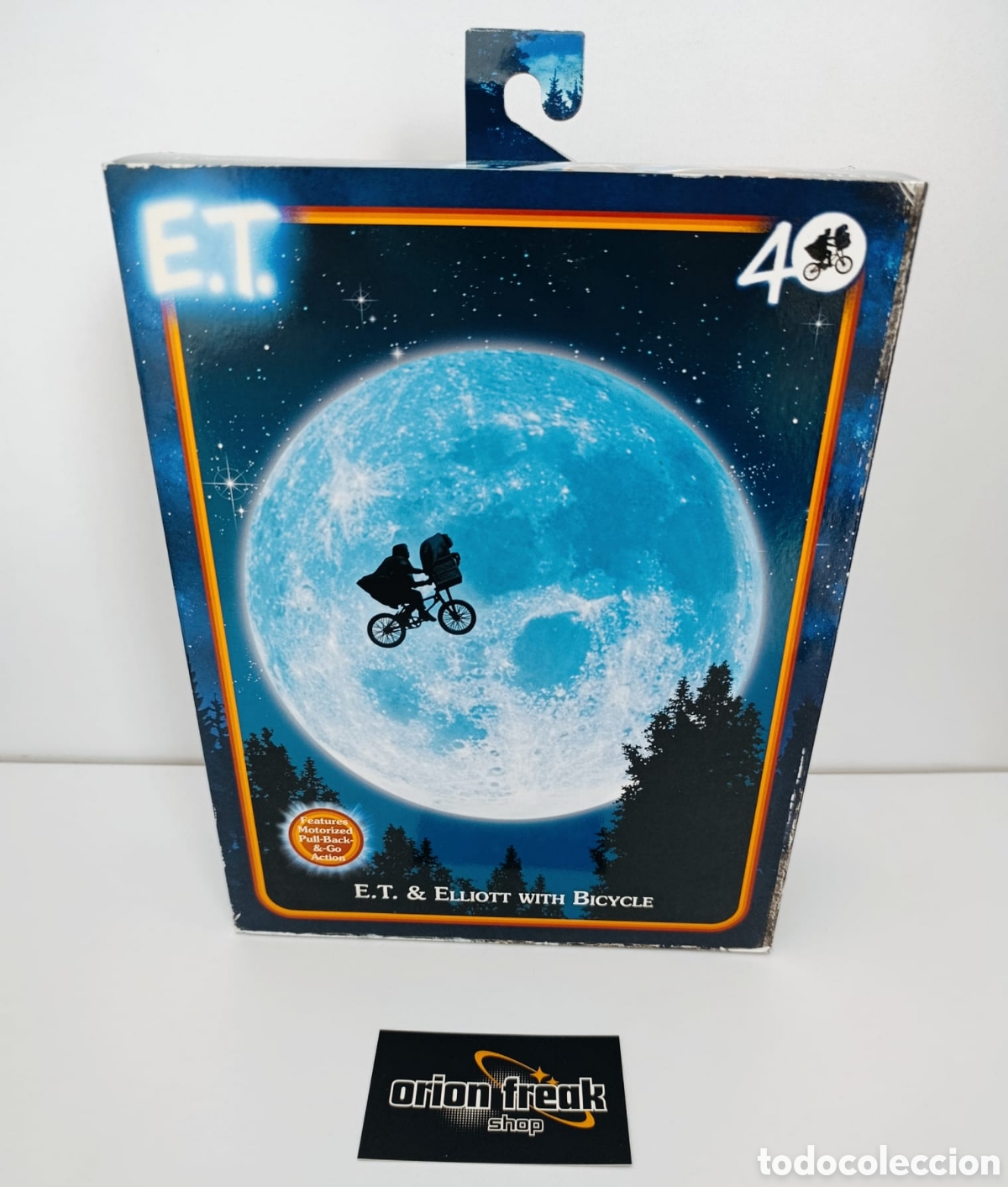 Figuras de acci&oacute;n: Neca E.T. El Extraterrestre y Elliot on Bicycle