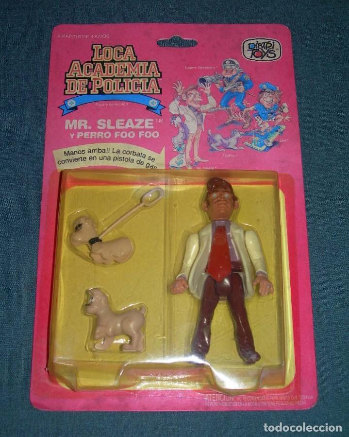 Figuras de acci&oacute;n: FIGURA MR. SLEAZE Y PERRO FOO FOO - LOCA ACADEMIA DE POLIC&Iacute;A - SIN USO EN BLISTER - DISTRI TOYS -