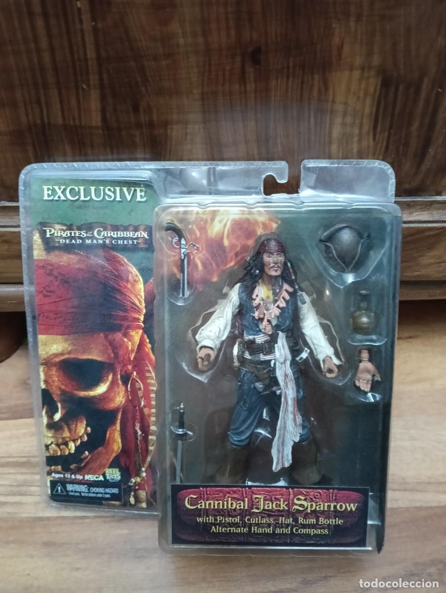 Figuras de acci&oacute;n: Figura Jack Sparrow canibbal Exclusive neca piratas del caribe 18 cm
