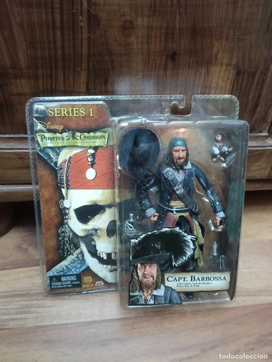 Figuras de acci&oacute;n: Figura Barbossa series 1 neca piratas del caribe 18 cm
