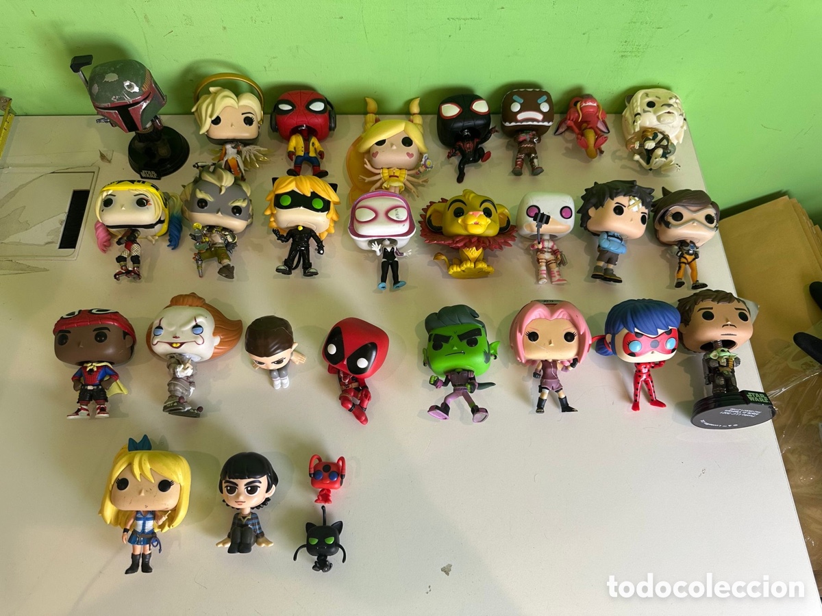 Figuras de acci&oacute;n: Lote 27 figuras Funko Pop! originales &ndash; Marvel, DC, Star Wars, Disney y anime