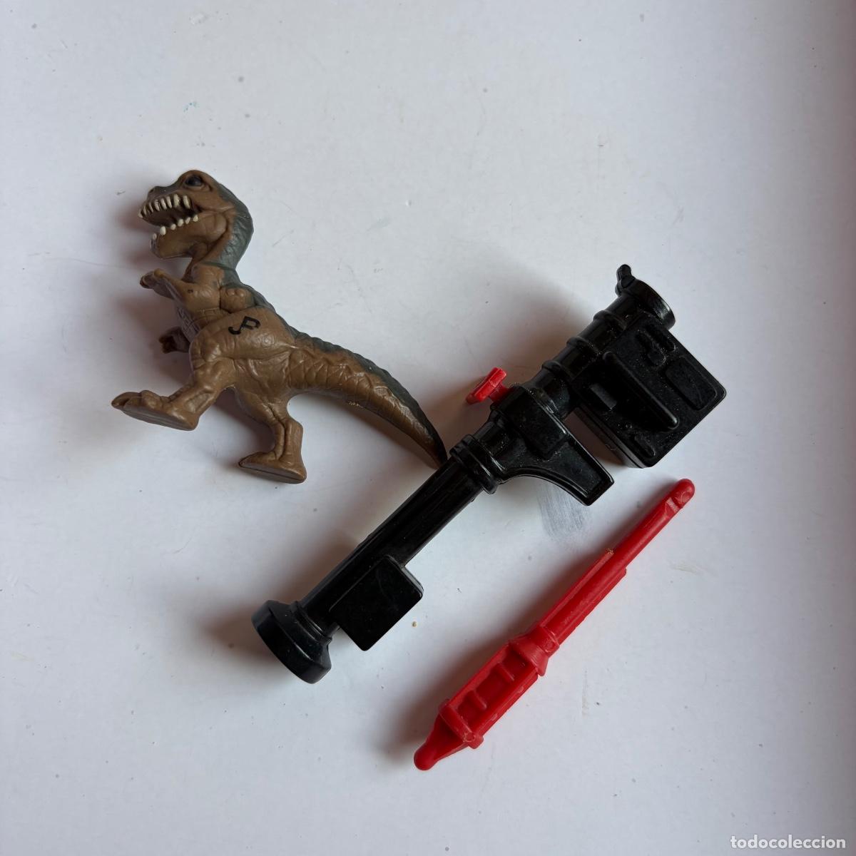 Figuras de acci&oacute;n: Accesorio arma Bazooka y dinosaurio Tyrannosaurus Rex Jurassic Park Kenner Robert Muldoon