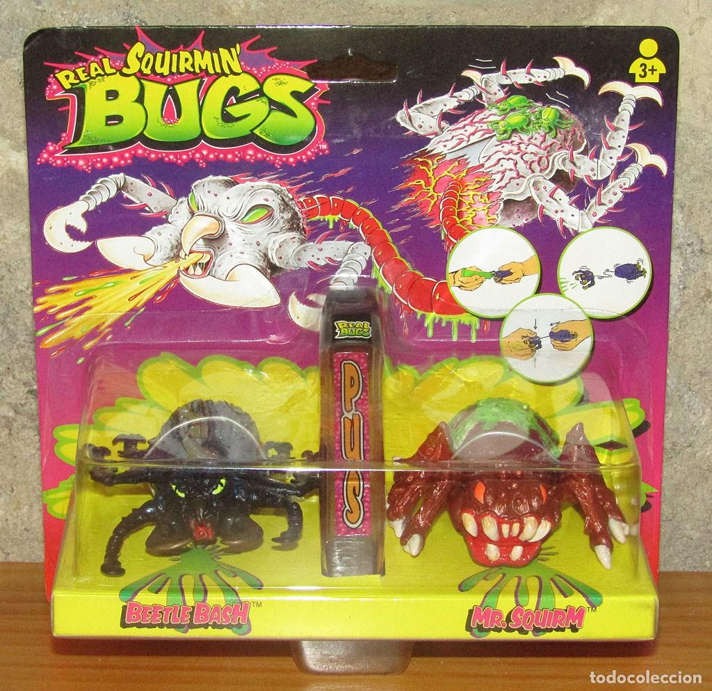 Figuras de acci&oacute;n: REAL SQUIRMAN BUGS: BEETLE BASH Y MR. SQUIRM - TYCO - BLISTER NUEVO, NUNCA ABIERTO - NRFB