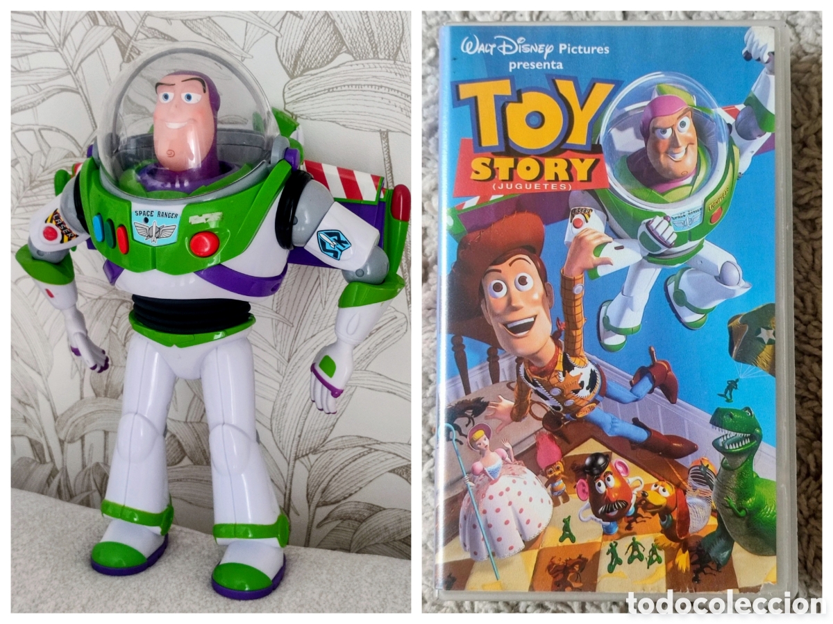 Figuras de acci&oacute;n: Buzz Lightyear Thinkway para Toy Story 4 y Toy Story pel&iacute;cula VHS original 1996
