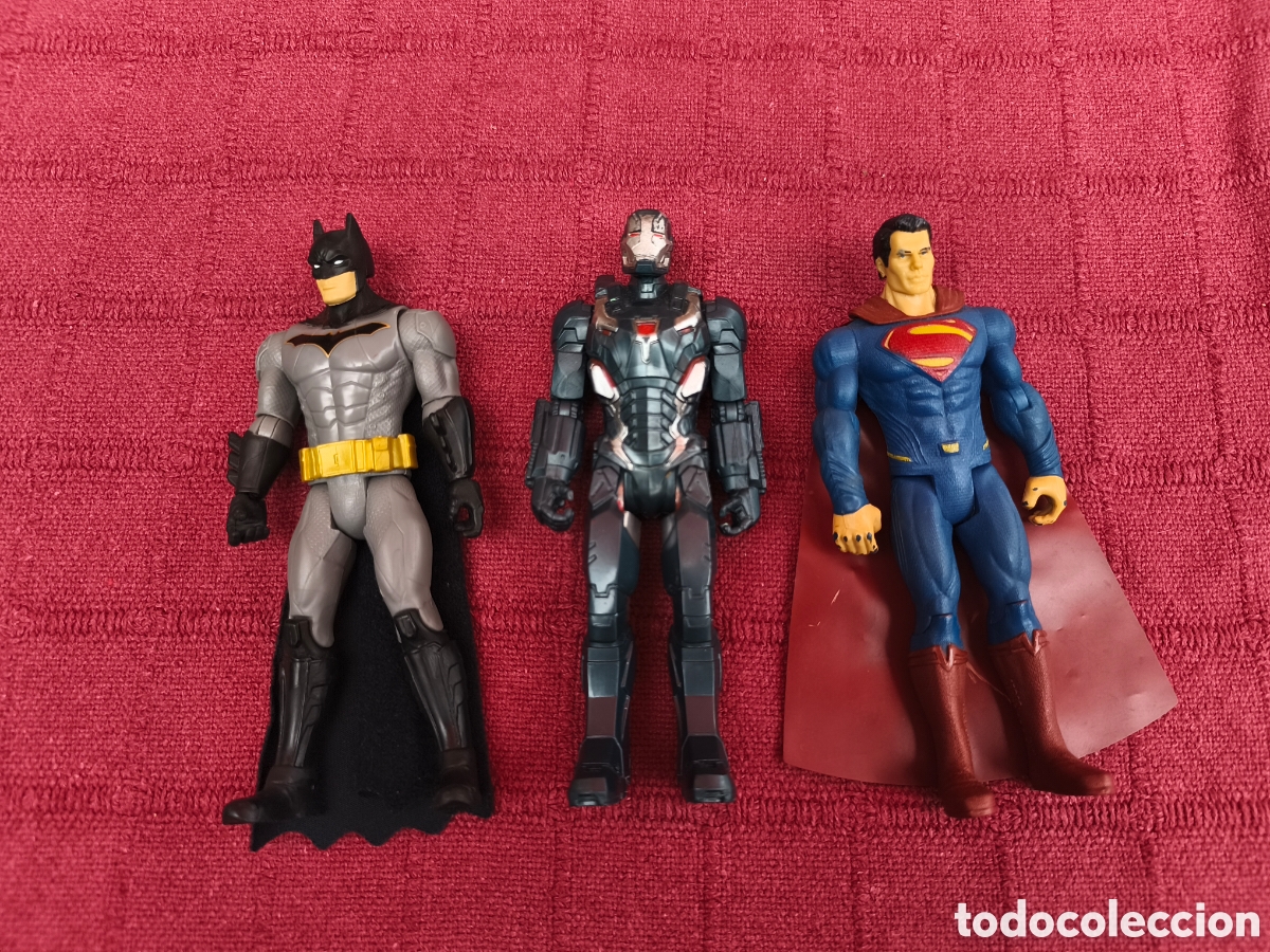 Figuras de acci&oacute;n: FIGURA BATMAN MATTEL, FIGURA SUPERMAN MATTEL, FIGURA MAQUINA DE GUERRA WAR MACHINE AVENGERS ENDGAME