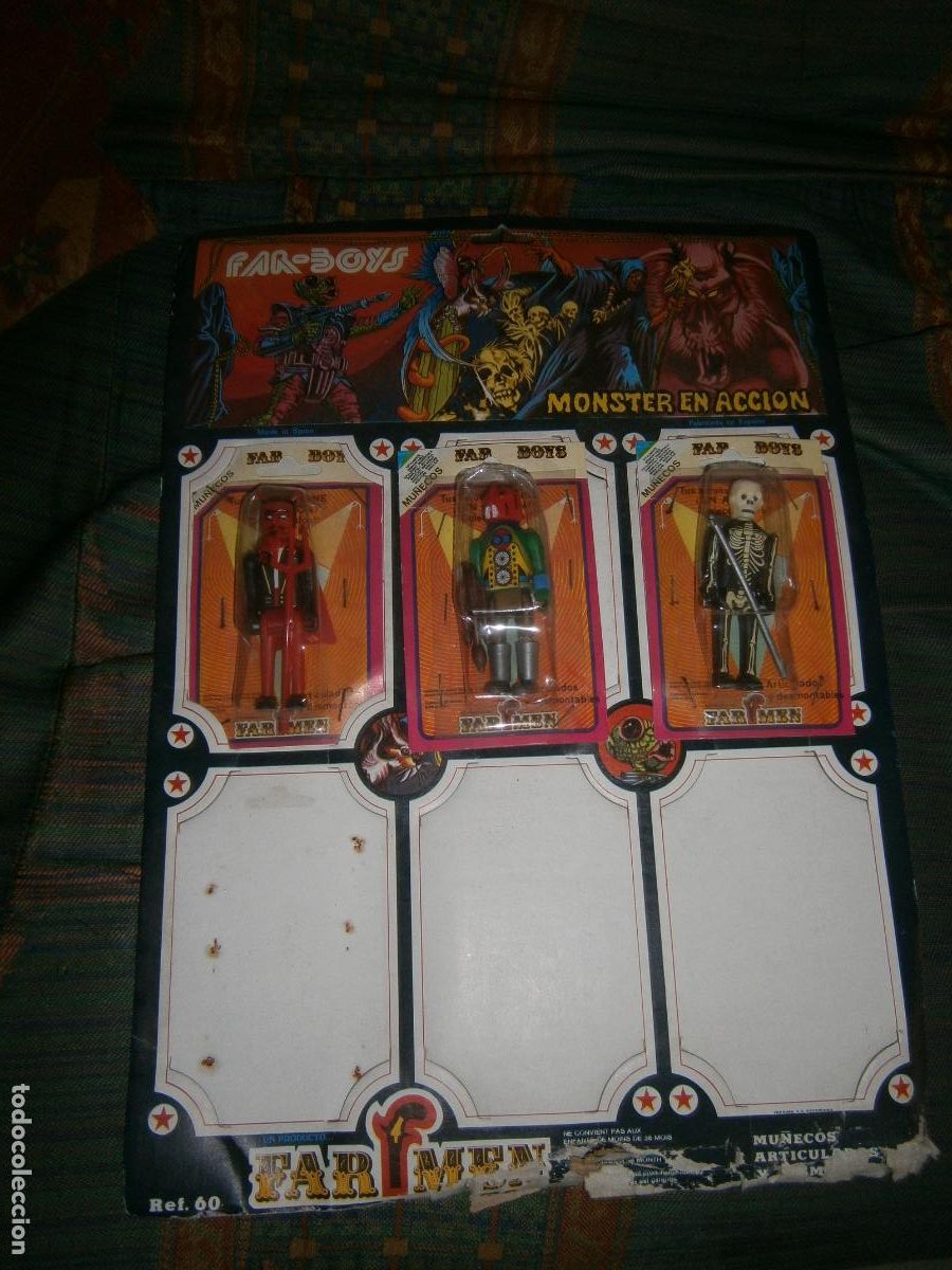 Figuras de acci&oacute;n: ANTIGUA FIGURA FAR BOYS DE FAR MEN MONSTER EN ACCION BLISTER - ARTICULADA DESMONTABLE( A ELEGIR UNA)