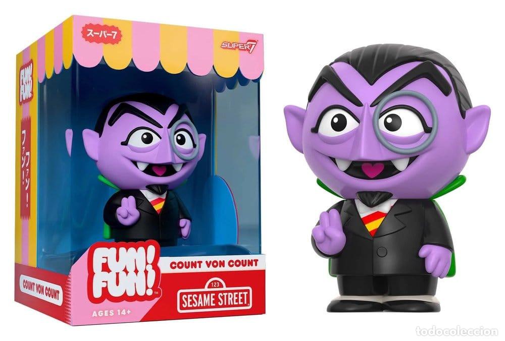 Figuras de acci&oacute;n: Count von count - Sesame Street - Fun!Fun! - Super 7