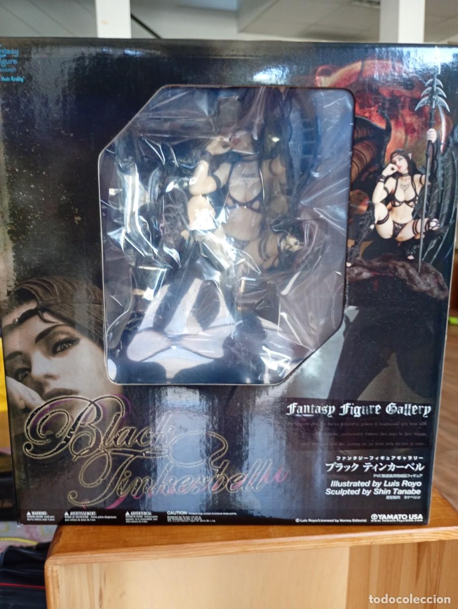 Figuras de acci&oacute;n: LUIS ROYO BLACK TINKERBELL YAMATO USA EDICI&Oacute;N LIMITADA 3000 PVC CON CAJA