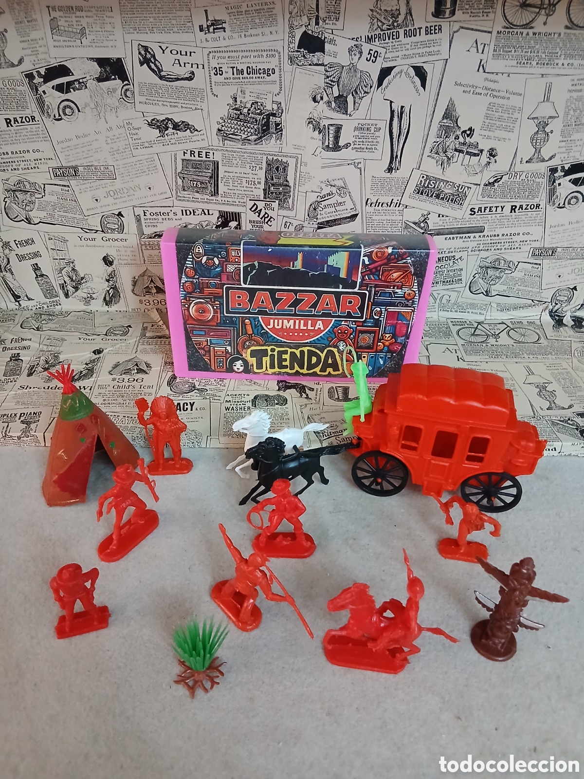 Figuras de acci&oacute;n: Lote figuras oeste plastico