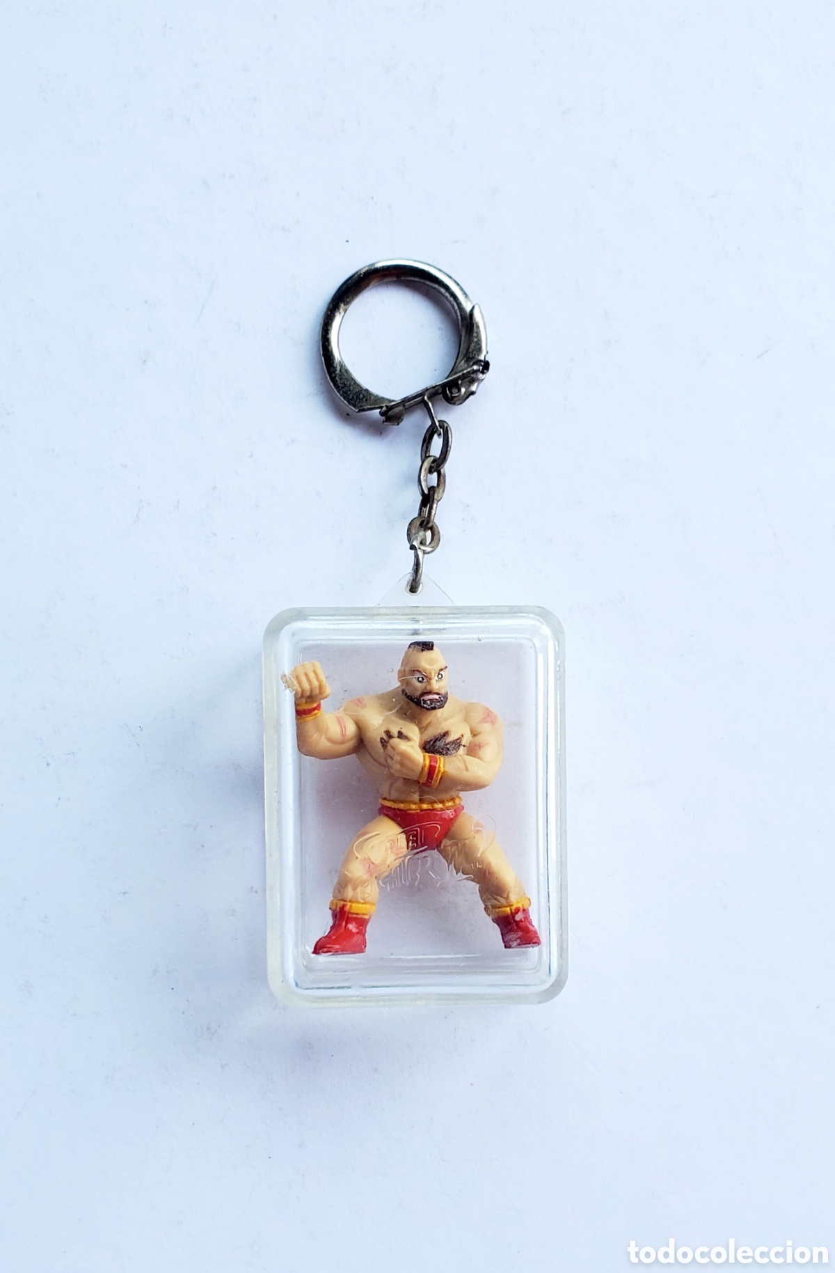 Figuras de acci&oacute;n: llavero vintage con minifiigura de Zangief de Street Fighter II. CAPCOM.1992.