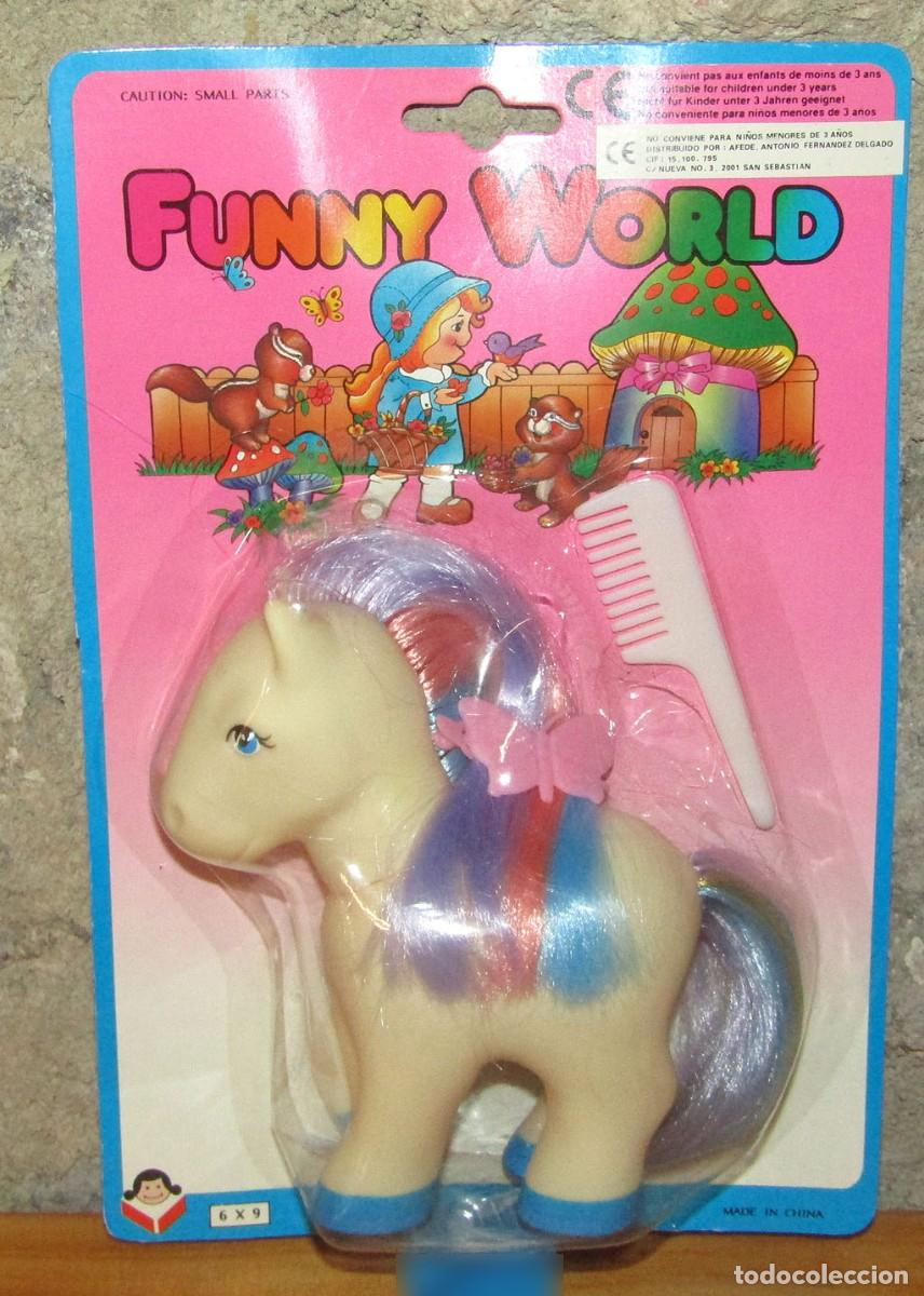 Figuras de acci&oacute;n: ANTIGUO BLISTER BOOTLEG MI PEQUE&Ntilde;O PONY - FUNNY WORLD - MY LITTLE PONY - COLOR BLANCO
