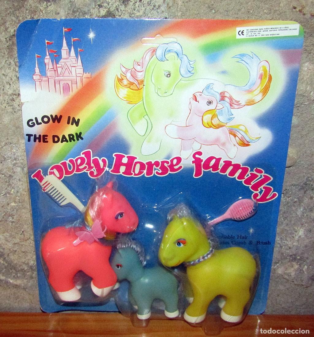 Figuras de acci&oacute;n: LOVELY HORSE FAMILY - ANTIGUO BLISTER BOOTLEG MI PEQUE&Ntilde;O PONY - 3 PONIES - NUEVO, NUNCA ABIERTO