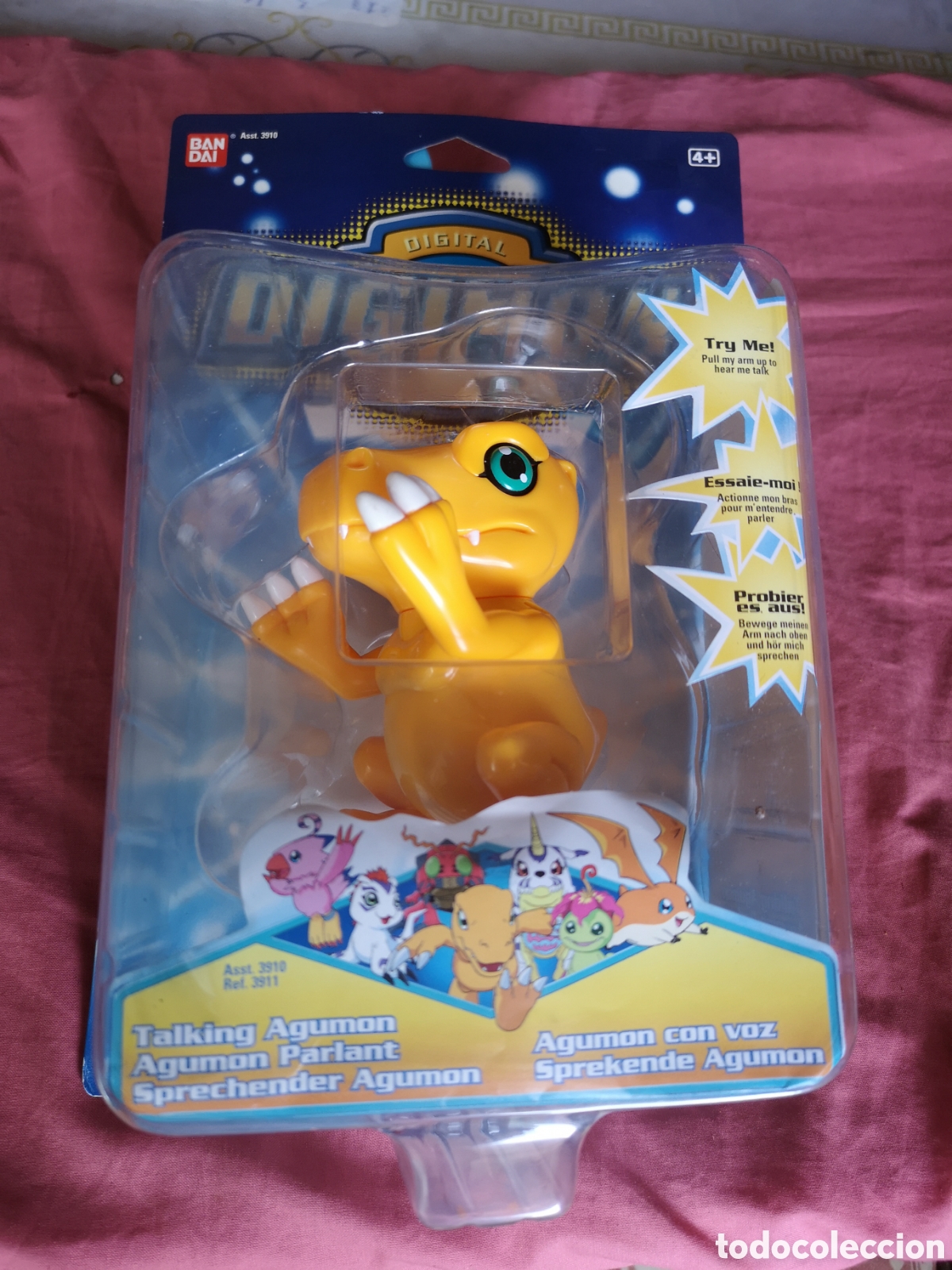 Figuras de acci&oacute;n: DIGIMON Digital Monsters. AGUMON con voz. SIN USAR. NO FUNCIONA. BLISTER ABIERTO. Bandai.