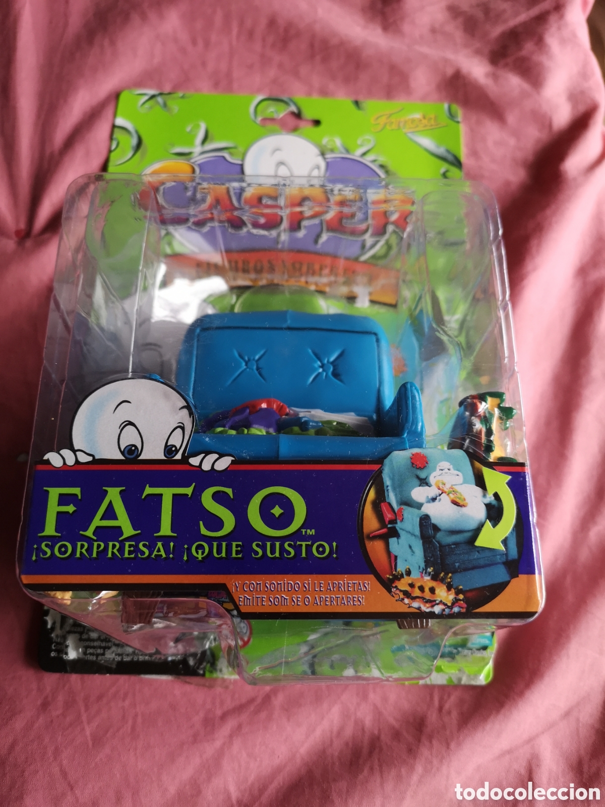 Figuras de acci&oacute;n: CASPER. FATSO SILL&Oacute;N. Figuras sorpresa. FUNCIONA. BLISTER ABIERTO. SIN USAR.Famosa1997 Harvey Comics