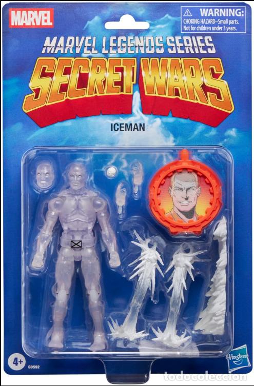 Figuras de acci&oacute;n: Marvel Legends Series, Secret Wars, Ice Man, Figura Retro Coleccionable de 15 cm