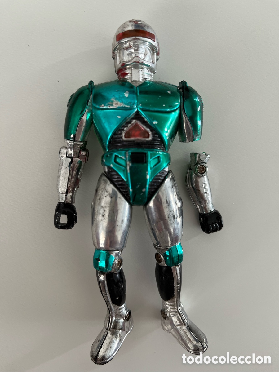Figuras de acci&oacute;n: SOMA Sonic Ranger Action Robot 1995 figura vintage cromada Power Rangers bootleg
