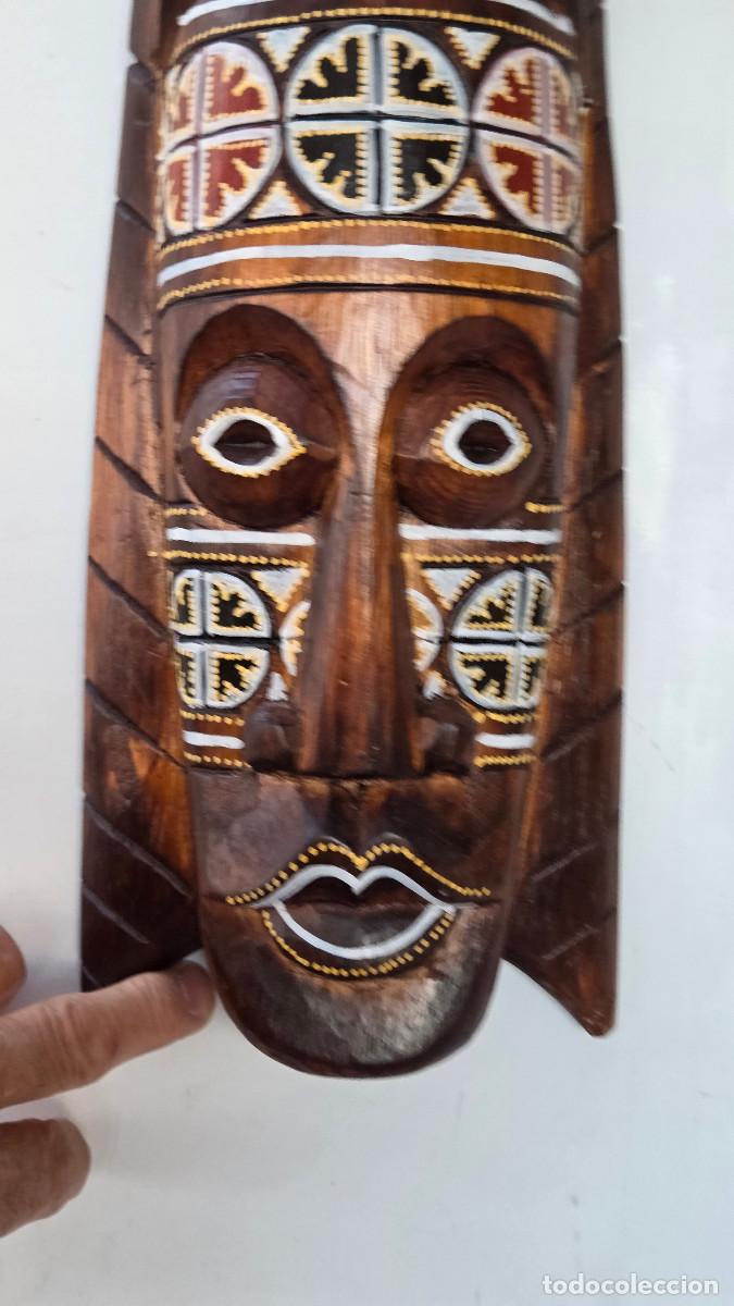 Figuras de acci&oacute;n: mascara africana de madera noble - Foto 3