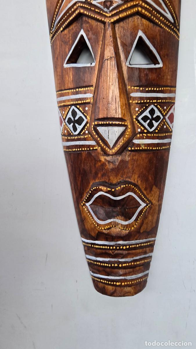 Figuras de acci&oacute;n: mascara africana de madera noble - Foto 4
