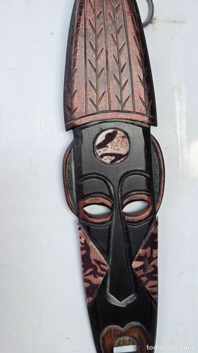 Figuras de acci&oacute;n: mascara africana de madera noble - Foto 3