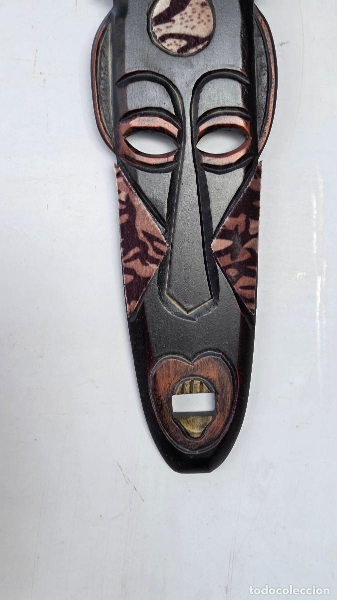 Figuras de acci&oacute;n: mascara africana de madera noble - Foto 4